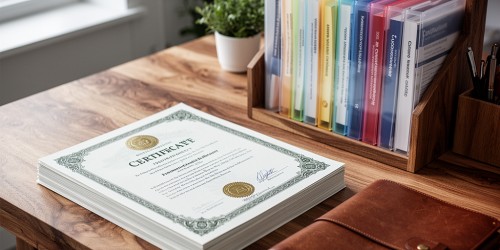 Como organizar certificados e materiais de cursos internos