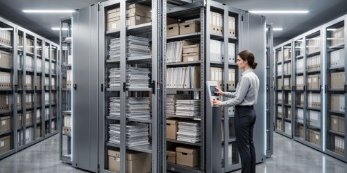 Quais documentos organizar em um arquivo deslizante elétrico