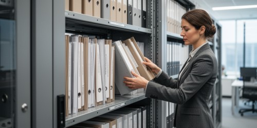 Quais documentos organizar em arquivos deslizantes no financeiro